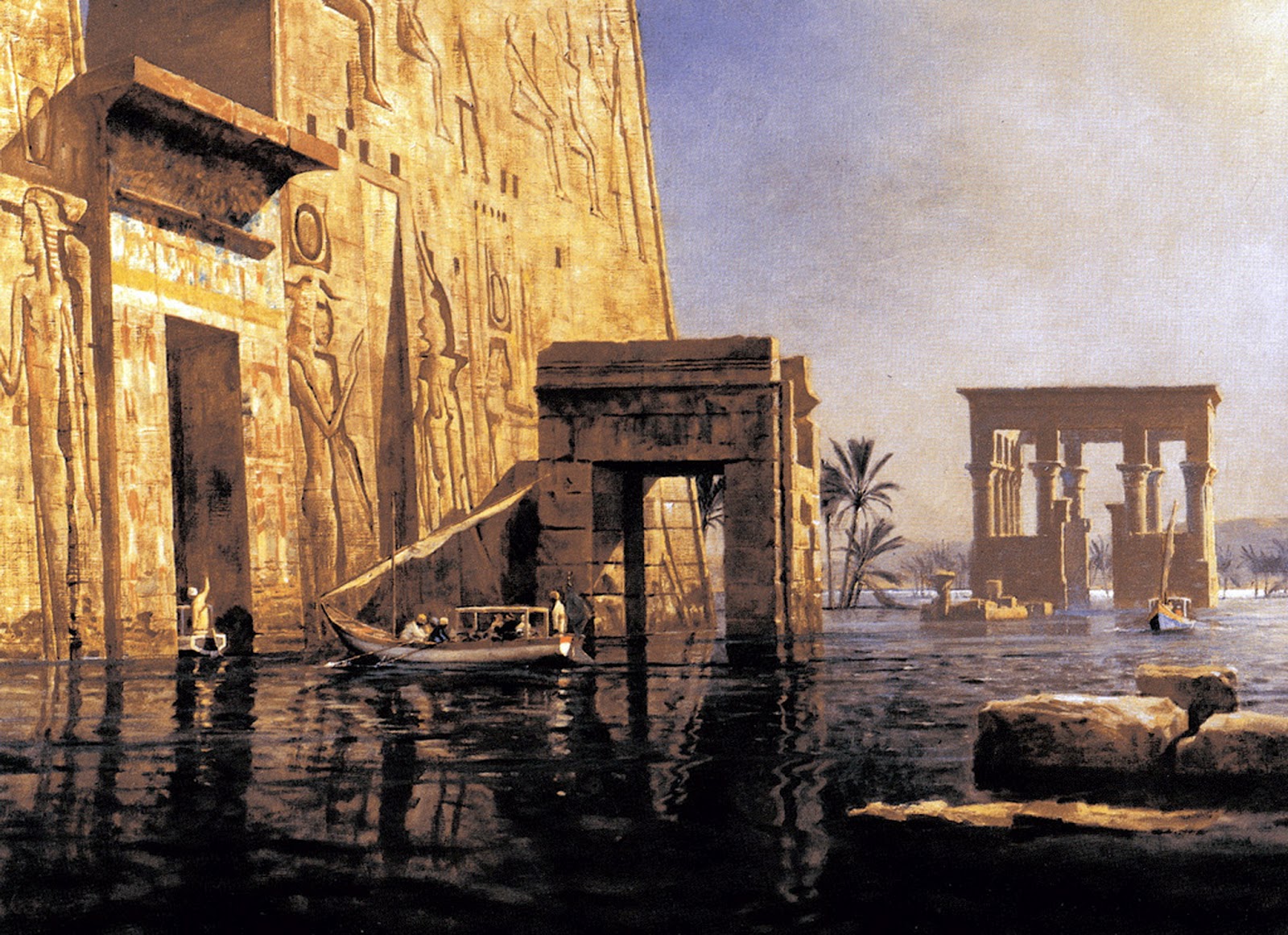 Храм Исиды на Филе во время разлива. Димер Мишель Зенон