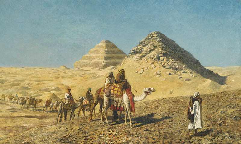 Караван верблюдов среди пирамид. Эдвин Лорд Уикс