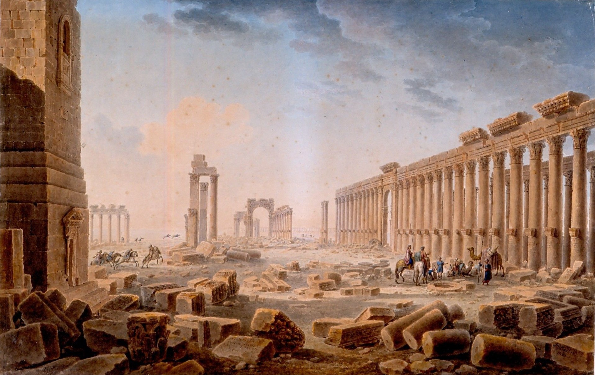 Руины в Пальмире. Луи Франсуа Кассас
