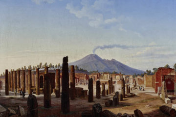 Форум в Помпеях на фоне Везувия. Хьюберт Саттлер