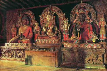 Три главных божества в буддийском монастыре Чингачелинг в Сиккиме. Верещагин Василий Васильевич