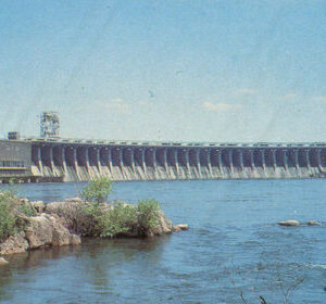 Вид на Дніпрогес, Запоріжжя, 1985 рік