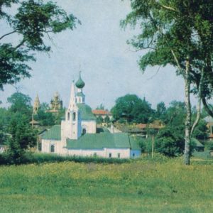 Suzdal. Church of St John the Baptist. 1709. The Church of the Epiphany, 1775, 1981