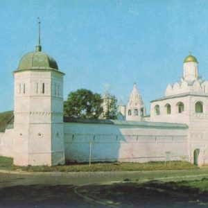 Suzdal. Holy Gates and Gate Blagnoveschenskaya Church of the Intercession Monastery. XVI century, in 1981