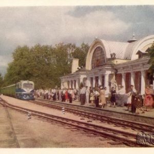 Toy railway. Park Station. Kharkov, 1960