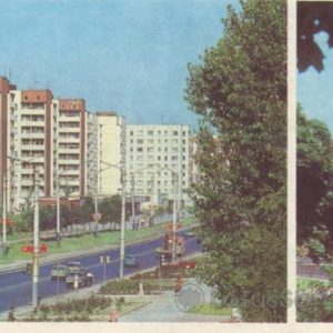 Новостройки на улице Артема.  Памятник Я.А. Галану. Львов, 1984 год