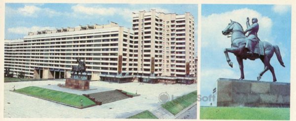 Площадь Ворошилова. Памятник К.Е. Ворошилову. Ворошиловоград, 1986 год