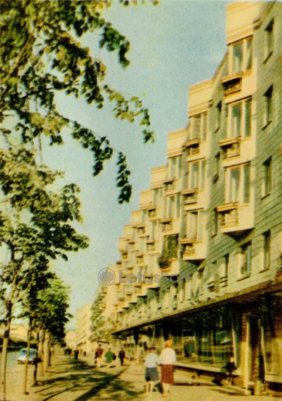 New houses on the boulevard Shevchenko. Kiev, 1966