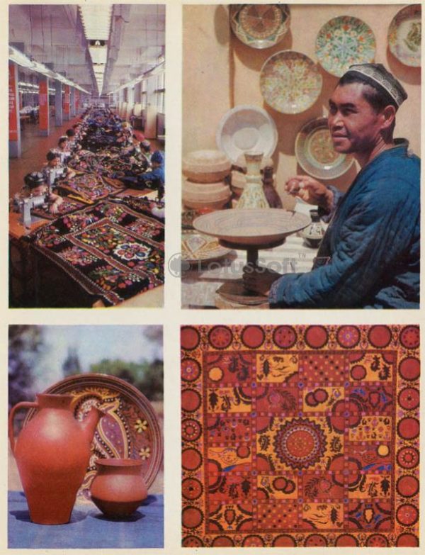 На фабрике художественных изделий. Ташкент, 1974 год