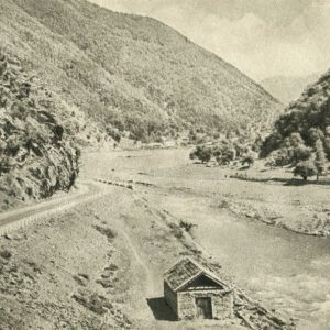 Georgian Military Road. The road near the village of Pasanauri, 1955
