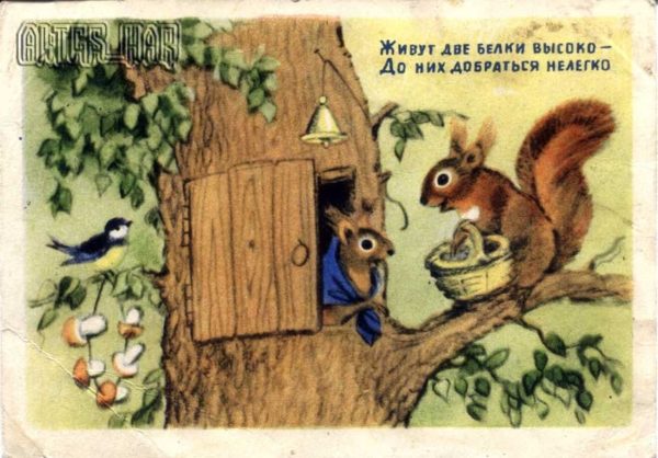 Детские открытки, 1954 год