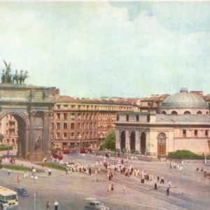 Площадь Стачек. Нарвские ворота. Ленинград, 1962 год