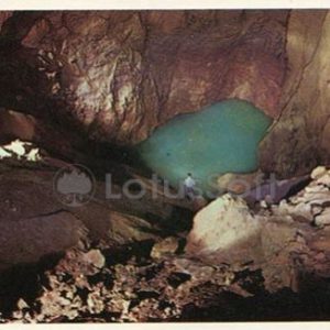 Lake in New Athos cave. New Athos, 1978