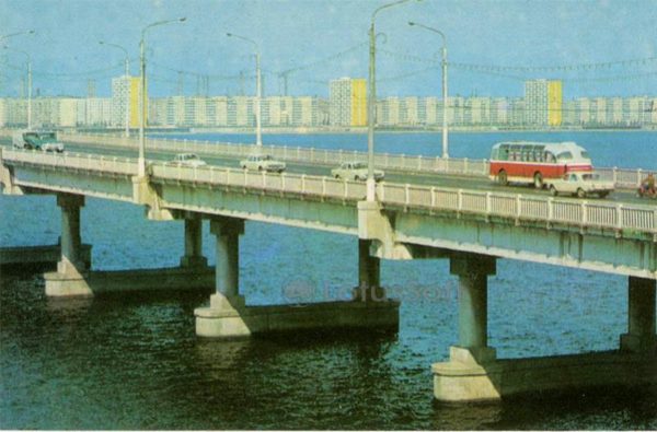 Мост через Днепр. Днепропетровск, 1976 год