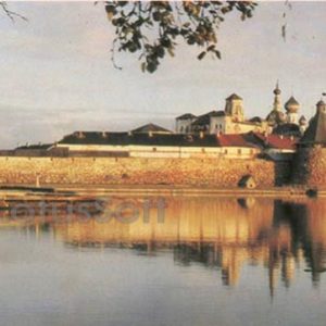 View of the monastery from the Holy Lake, 1986