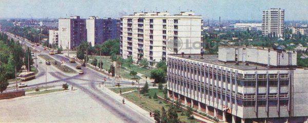 Вид на Мелитопольское шоссе. Бердянск, 1986 год