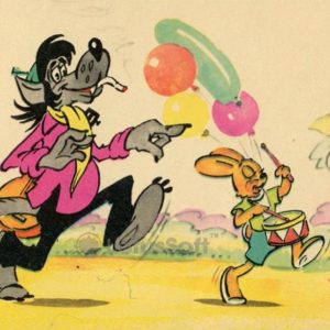 Открытка мультфильм Ну, погоди, 1975 год