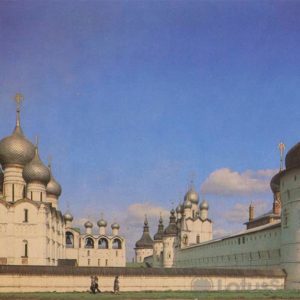 Вид на Успенский собор и звонницу. Ростов Великий, 1984 год