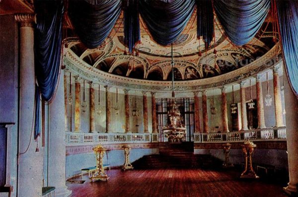 The auditorium of the theater. Ostankino Palace Museum, 1968