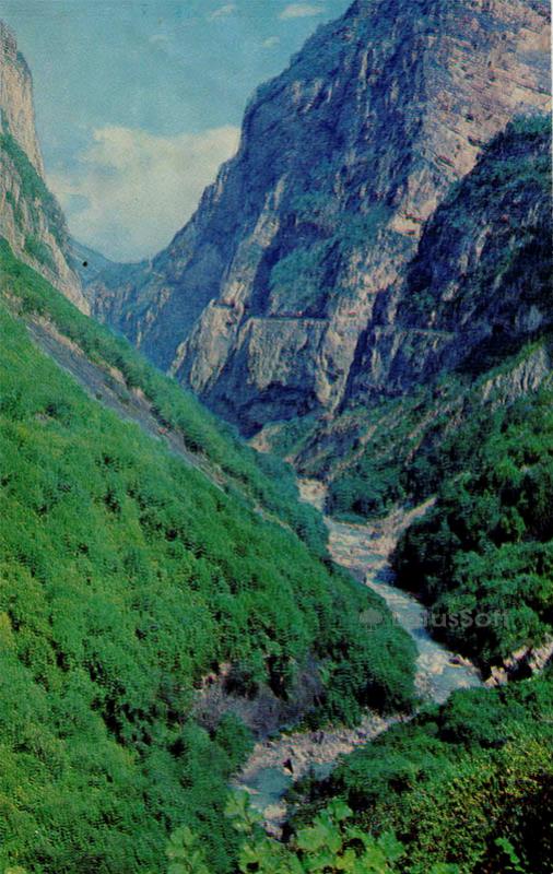 Черек-Балкарское ущелье. Кабардино-Балкария, 1973 год