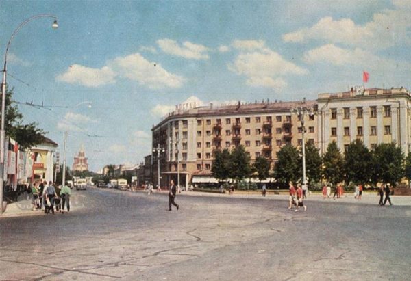Площадь имени Ленина и улица Революции. Рязань, 1967 год