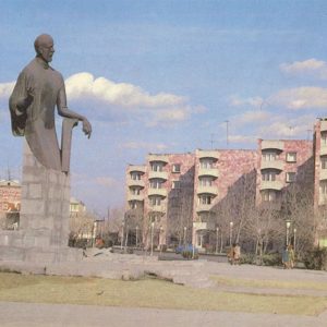 The monument to Komitas. Echmiadzin. Armenia, 1983