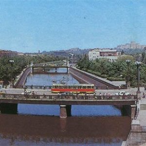 Вид на реку  Лопань. Харьков, 1987 год
