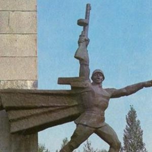 Monument glory of the Soviet soldiers in honor of the 25th anniversary of the liberation of the city. Zaporozhye, 1984