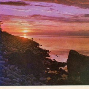 Sunset on the lake, 1971