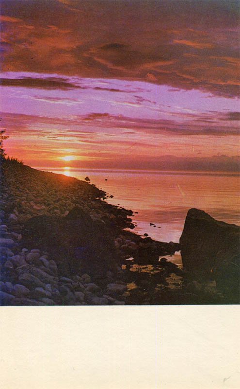 Sunset on the lake, 1971
