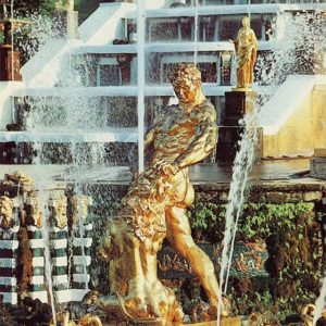 Fountain “Samson tearing the lion’s mouth.” Peterhof, 1986