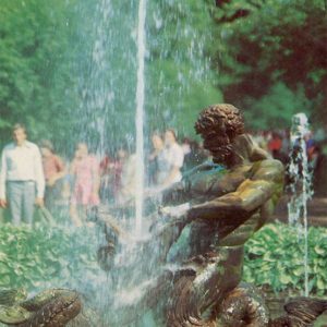 Fountain “Triton and a sea monster. ” Peterhof, 1986
