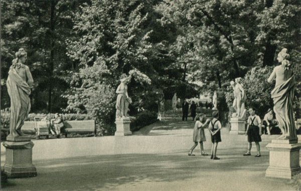 Playground on the main avenue of the Summer Garden, 1969