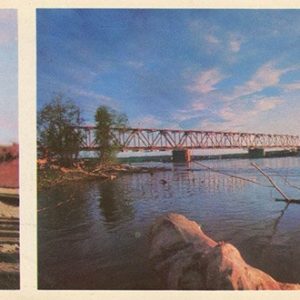 Мост через реку Киренгу. БАМ, 1978 год
