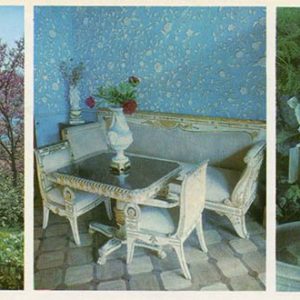Park Corner. Small winter garden. Blue room. Alupka Palace-Museum. Crimea, 1983