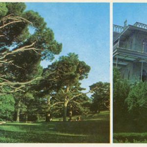 Террасы на Южном фасаде парка. Алупкинский дворец-музей. Крым, 1983 год