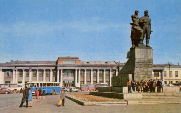 A monument to the Urals Volunteer Tank Corps. Sverdlovsk, 1970