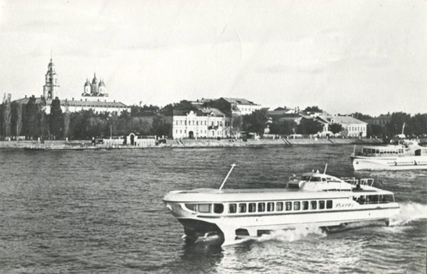 Вид на город с Волги, Астрахань, 1977 год