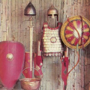 Equipment of ancient warrior, Zaporozhye, 1985