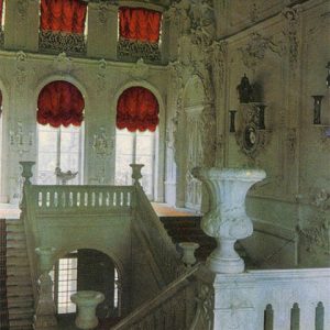 The main staircase Ekateriniskogo Palace, Pushkin, 1969