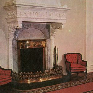 Fireplace in the lobby of the Livadia Palace, 1976