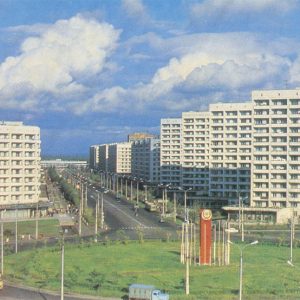 Новые дома на улице Энгельса Архангельск, 1989