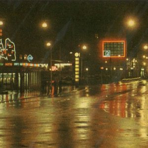 Lenin Street at night. Riga, 1973.